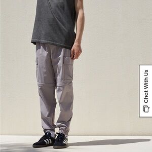 Pacsun men’s performance stretch cargo joggers convertible pants shorts small